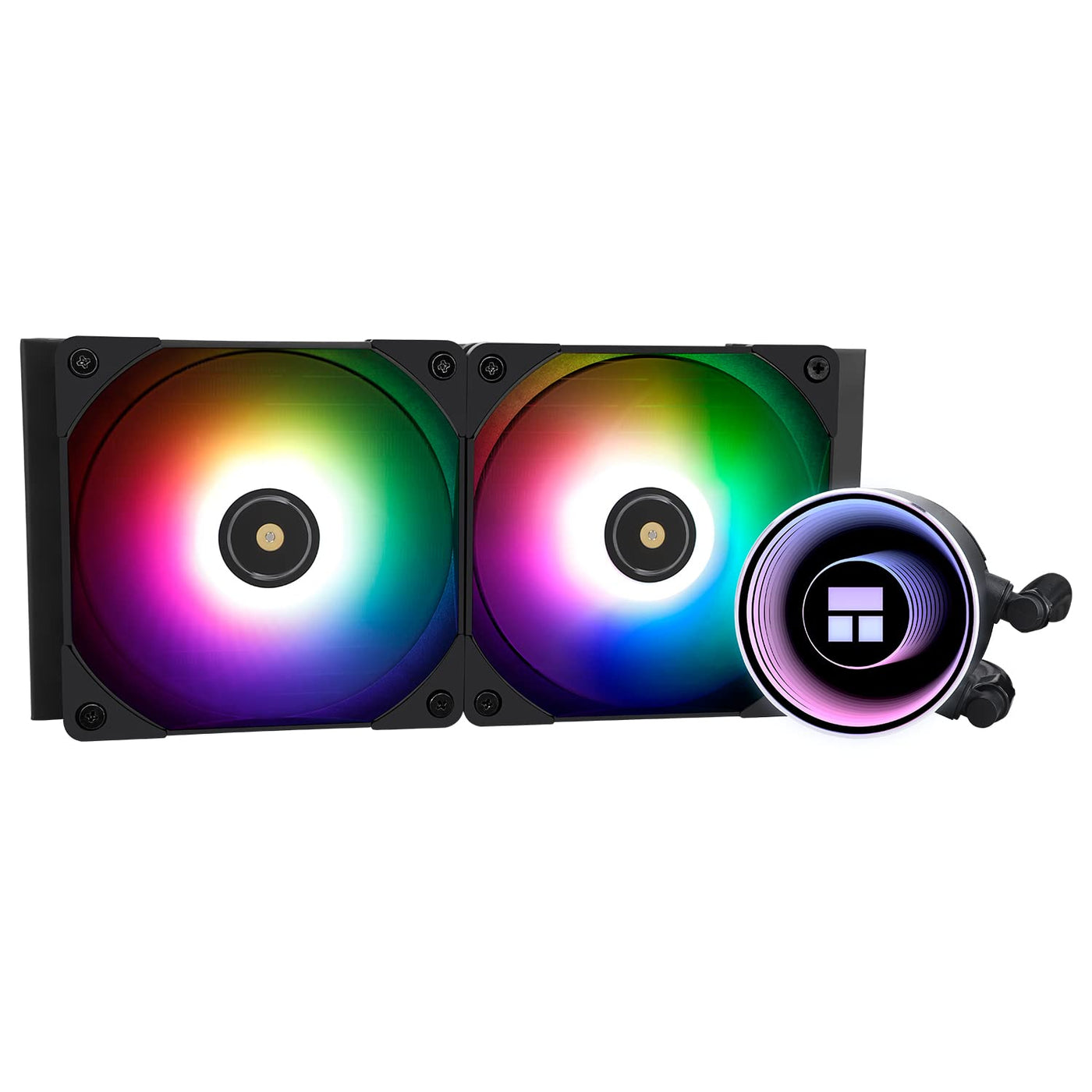 Thermalright Frozen Notte 240 BLACK ARGB Wasserkühlung CPU Kühler, 240 CPU Kühler Spezifikationen, Doppel PWM Lüfter, S-FDB V2 Lager, passend für AMD/AM4 AM5, Intel LGA 1700/1150/1151/1200/2011