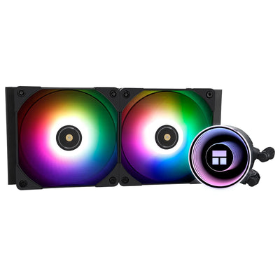 Thermalright Frozen Notte 240 BLACK ARGB Wasserkühlung CPU Kühler, 240 CPU Kühler Spezifikationen, Doppel PWM Lüfter, S-FDB V2 Lager, passend für AMD/AM4 AM5, Intel LGA 1700/1150/1151/1200/2011