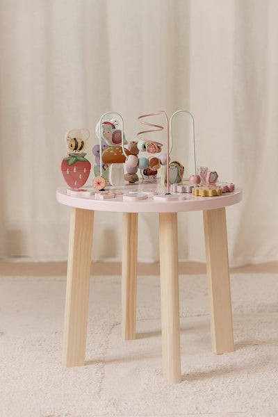 Little Dutch 7341 Holz Aktivitätstisch/Spieltisch - Fairy Garden rosa