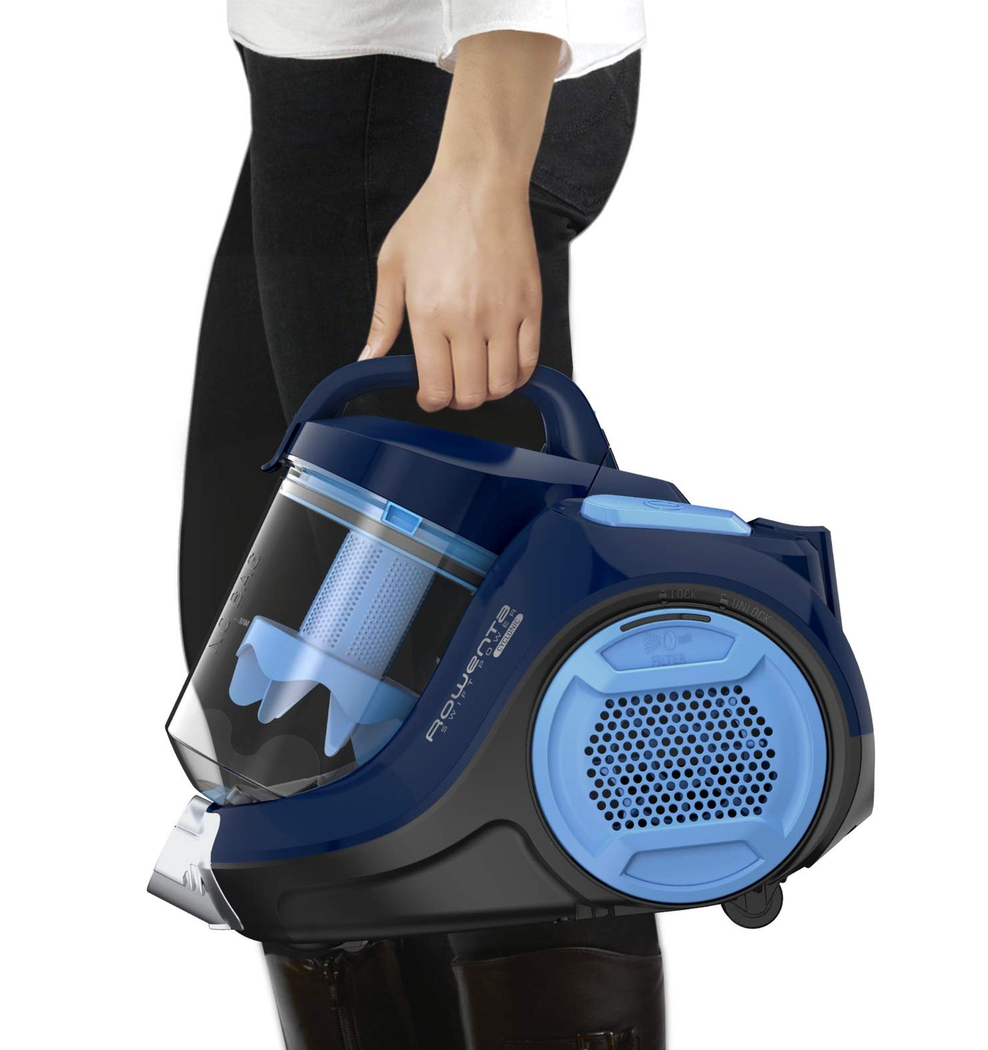 Rowenta RO2981 RO2981EA Staubsauger, Stahl, 1.2 liters, Blau