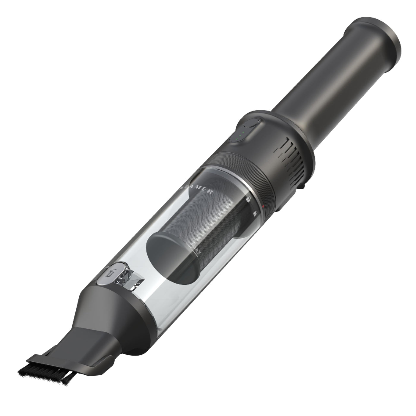 KLAMER Handstaubsauger, 140W Akku Handstaubsauger, Leistungsstark mit 16.000 PA und 36 min Laufzeit, Kabelloser Handstaubsauger inkl. Ladestation für Büro, Haus & Auto, beutellos