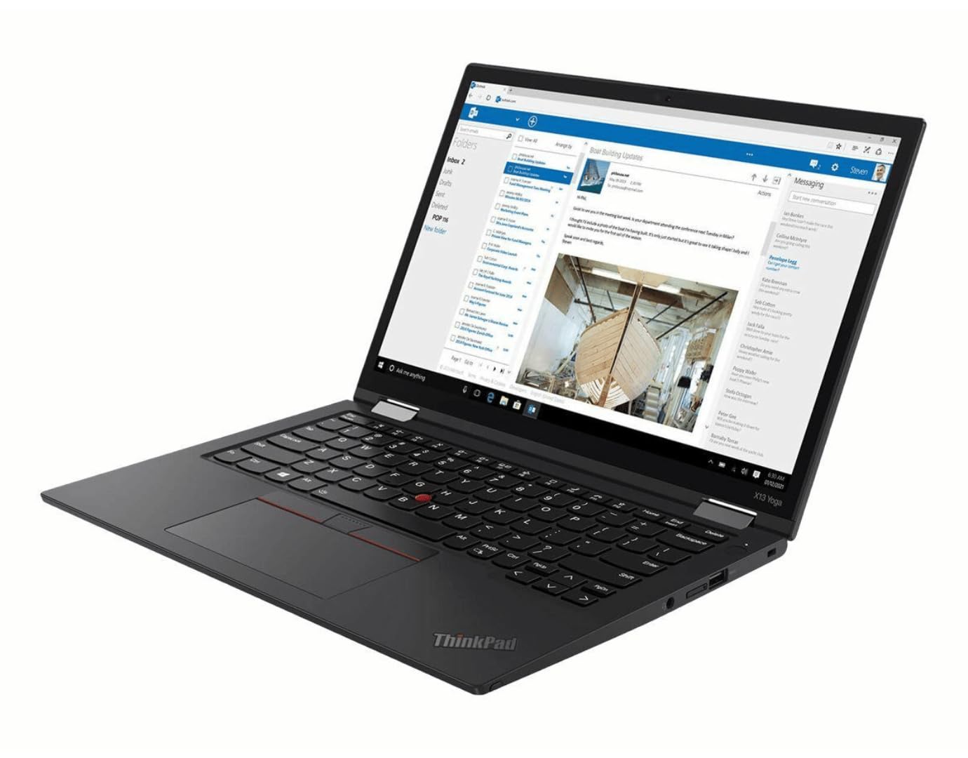 Lenovo ThinkPad X13 Yoga Gen 2 13,3 Zoll Touch Display Intel Core i7 1185G7 1TB SSD Festplatte 16GB Speicher Windows 11 Pro 4G LTE Fingerprint Notebook Laptop (Generalüberholt)
