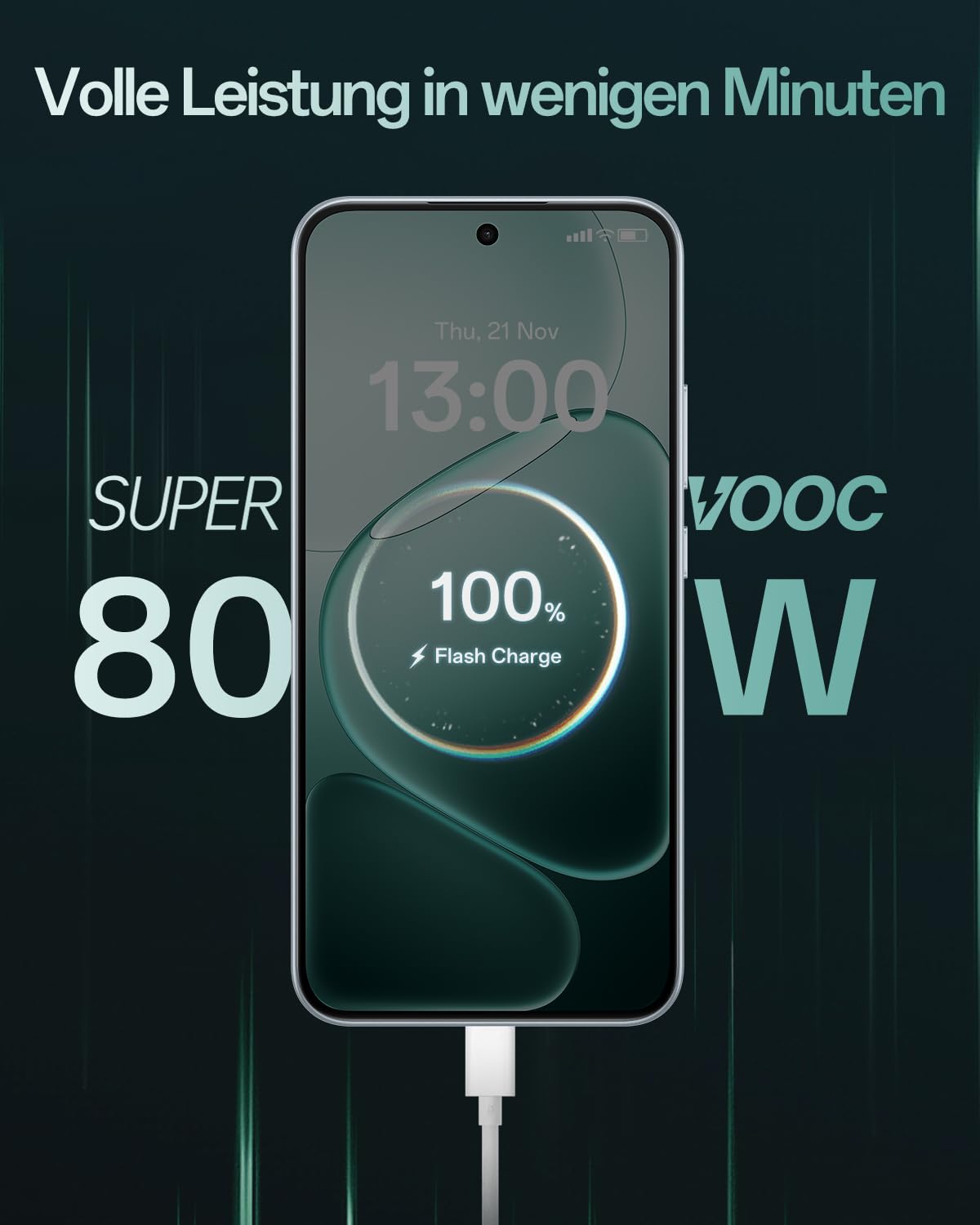 OPPO A6 Pro 5G 8+256GB, KI-Android-Smartphone (freigeschaltet), 6,57-Zoll 120Hz AMOLED-Display, 50+16-MP-KI-Kamera, 6500-mAh-Akku, IP69, Lunar Titanium (inkl. 80-W-SUPERVOOC-Ladegerät & Kopfhörer)