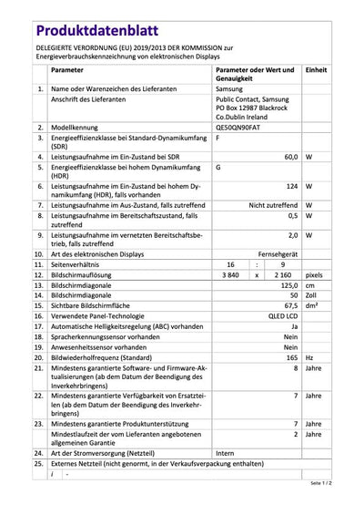 Samsung Neo QLED 4K QN90F 50 Zoll (125 cm) Mini LED Fernseher, NQ4 AI Gen2 Prozessor, Quantum Matrix Technology Slim, Motion Xcelerator 165Hz, AirSlim Design, Samsung Vision AI Smart TV