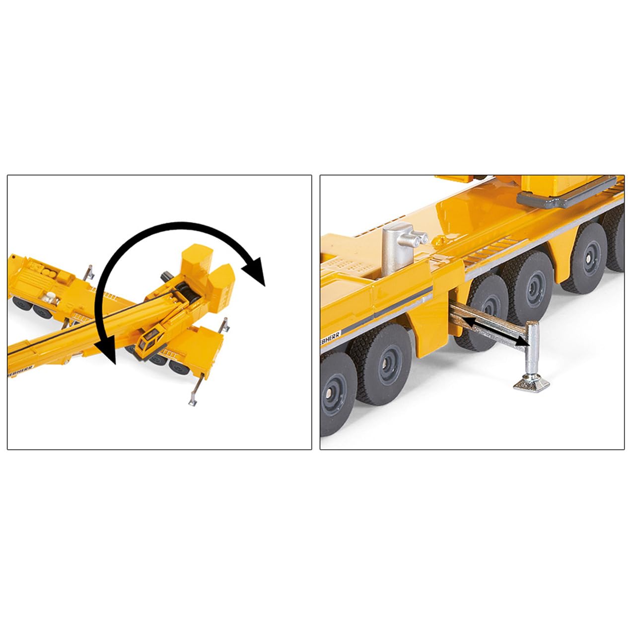 siku 1886, Mobilkran Liebherr, 1:87, Metall/Kunststoff, Gelb, Bewegliche Teile