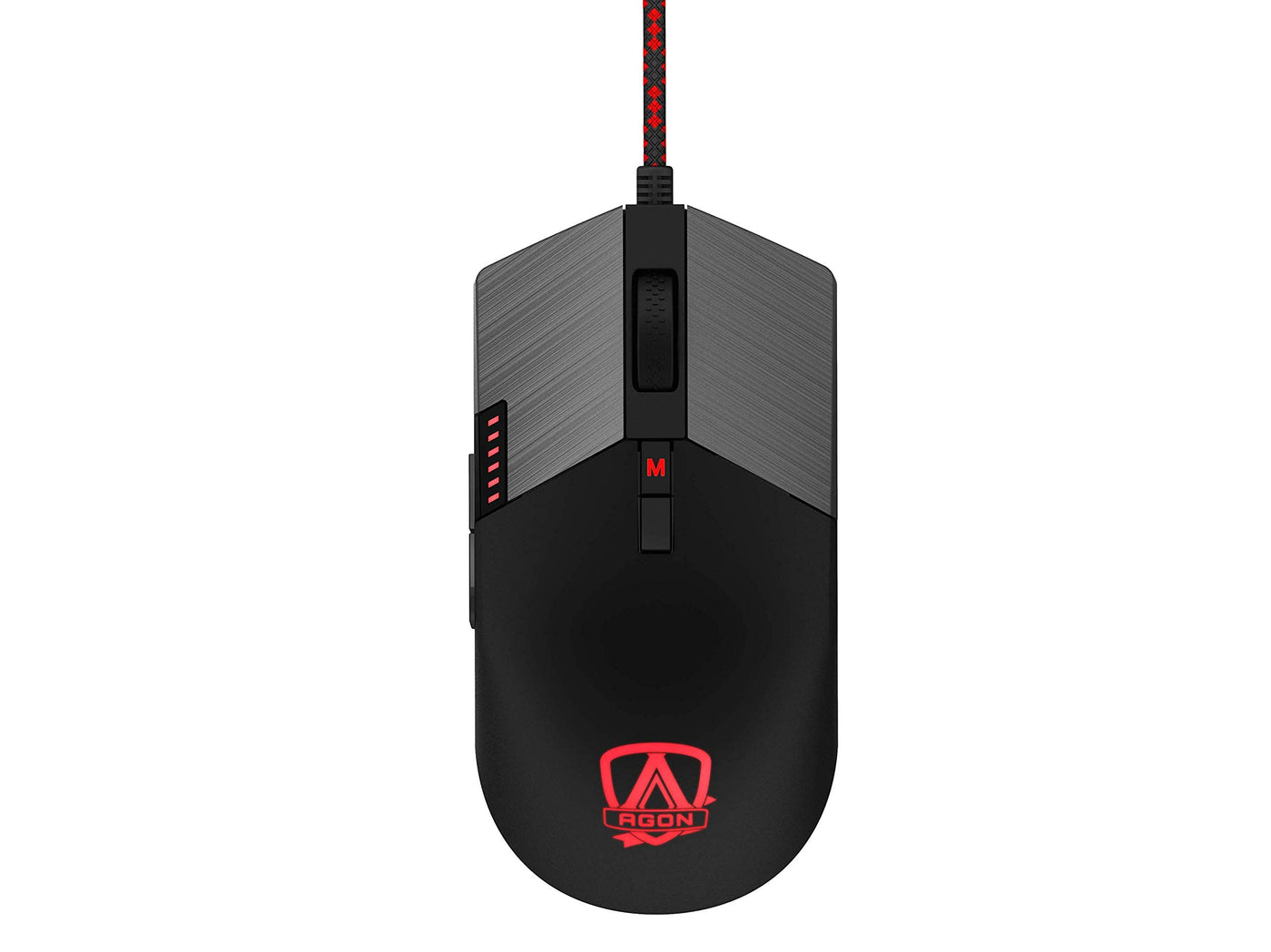 Agon by AOC AGM700 Gaming Maus - 16.000 DPI - Omron Switches - RGB-Effekte - Einstellbare DPI - Verstellbares Gewicht