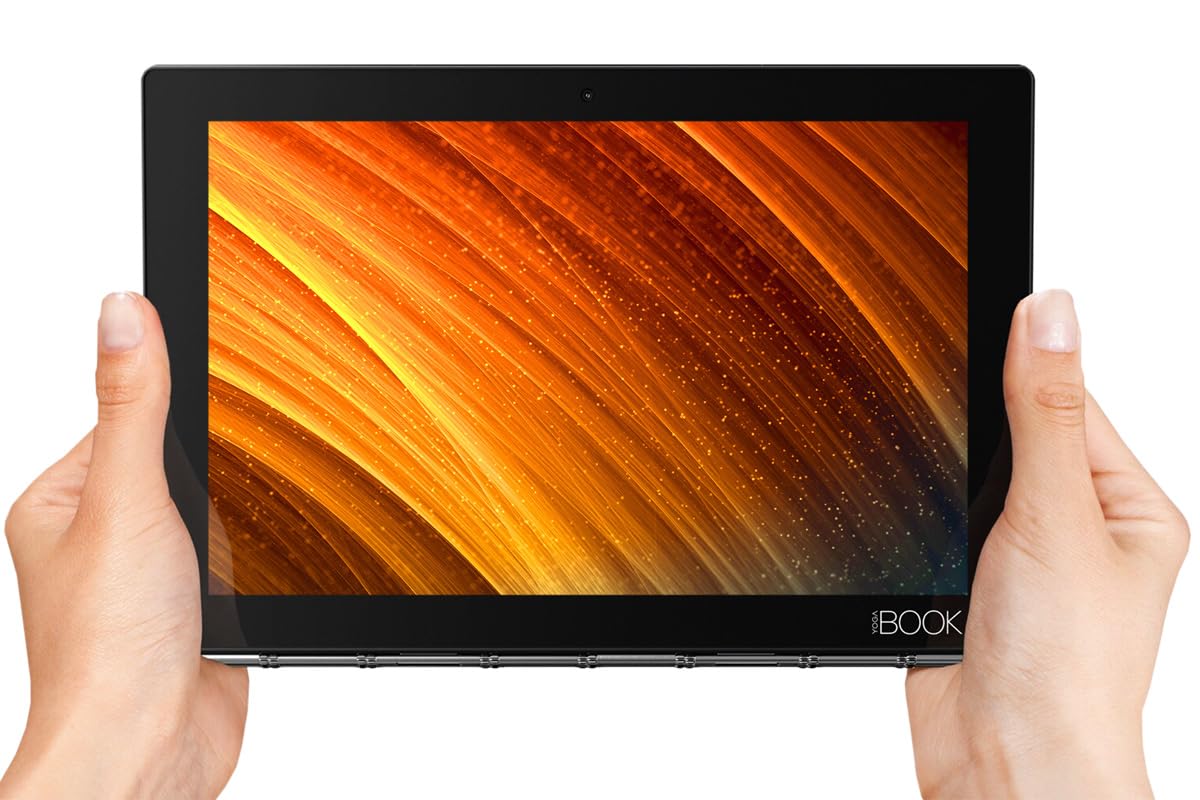 Lenovo 2-in-1 Tablet mit Tastatur - Yoga Book YB1-X91F | 10,1 Zoll Full HD Touchscreen Display | Intel QuadCore CPU | Windows【 64 GB Speicher 】 microHDMI Kamera WLAN Bluetooth GPS (Generalüberholt)