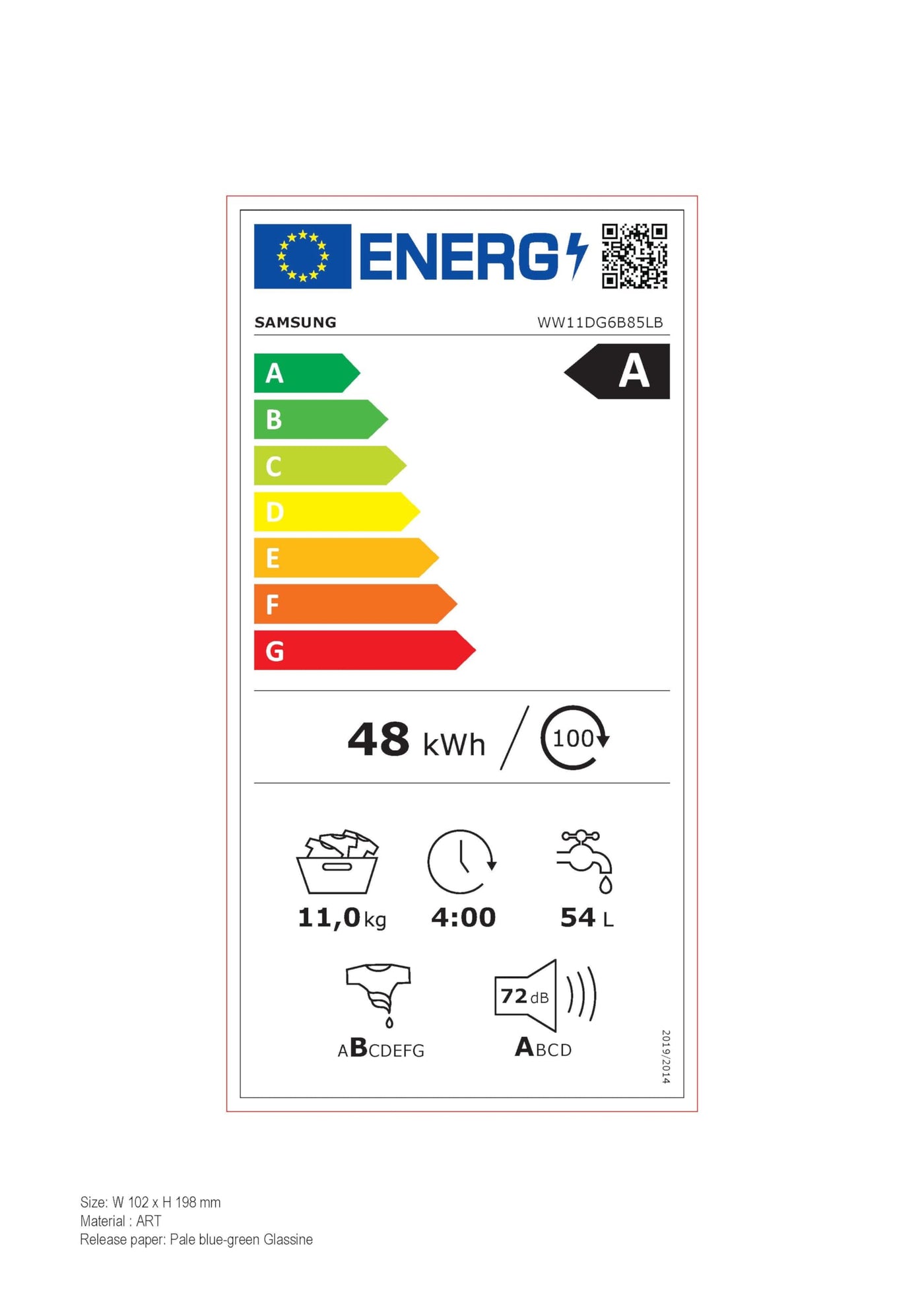 Samsung WW11DG6B85LBU2 Waschmaschine, 11 kg, 1.400 U/min, Extra energiesparend, EEK: A (-10%), AI Ecobubble, AI Wash, SuperSpeed 39 Min, AI Control, Schwarz