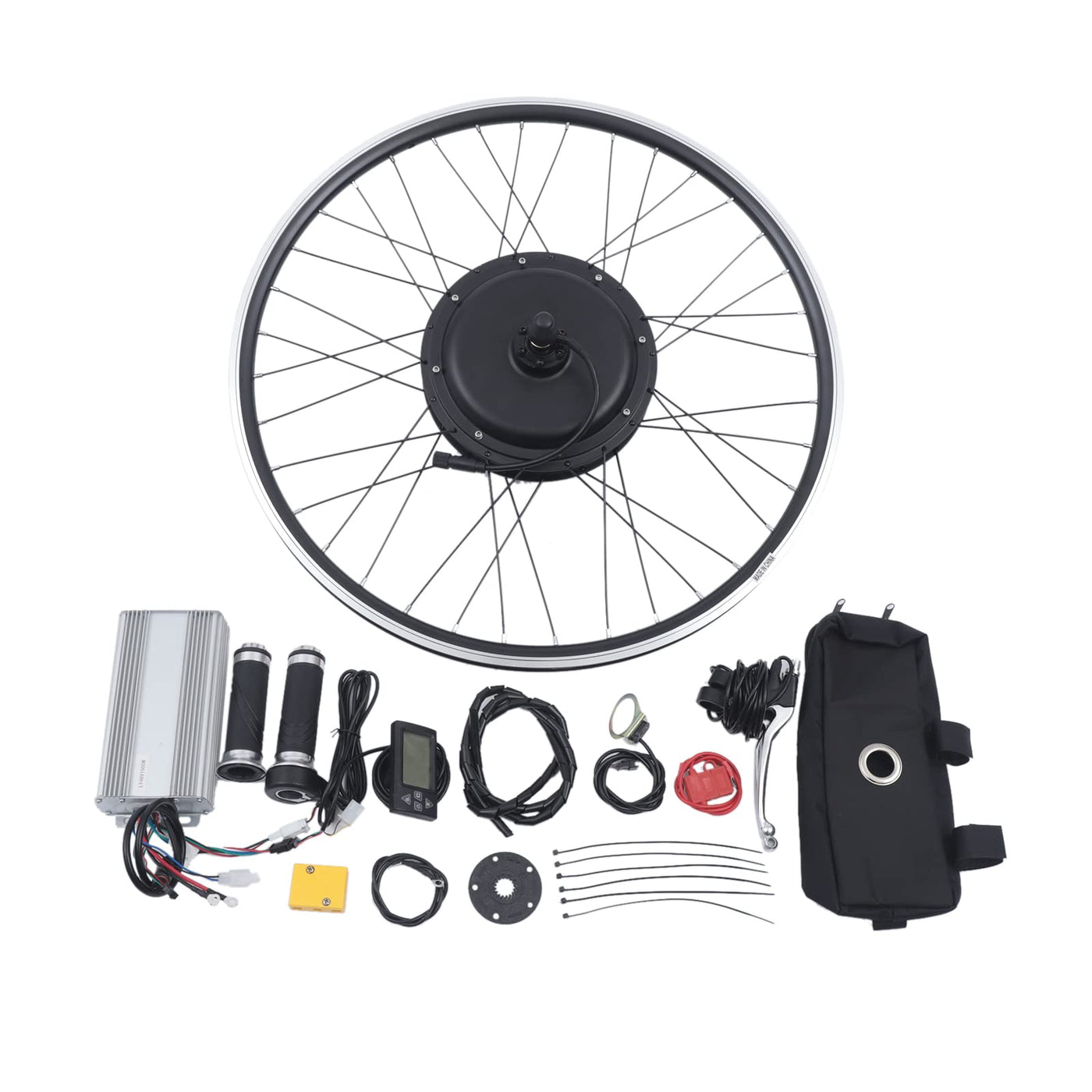 LUNICASHA 26 Zoll Hinterrad E Bike Umbausatz 48V 1500W Elektro-Fahrrad Umbausat E-Bike Conversion Kit Elektrofahrrad Ebike Motor Kit Elektrofahrräder Elektrofahrrad Umbausatz Set
