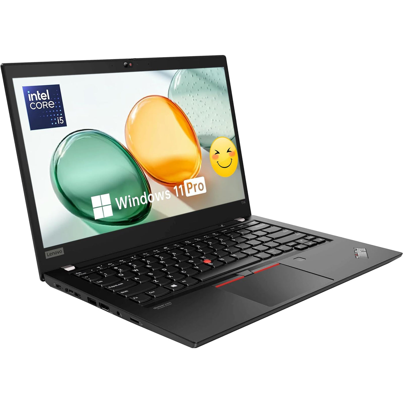 Lenovo Thinkpad T14 Gen 2 Touchscreen Laptop, 14" FHD Business Notebook, Intel Core i5-1145G7, 16GB DDR4 RAM, 512GB SSD, QWERTY Tastatur, Windows 11 Pro (Generalüberholt)