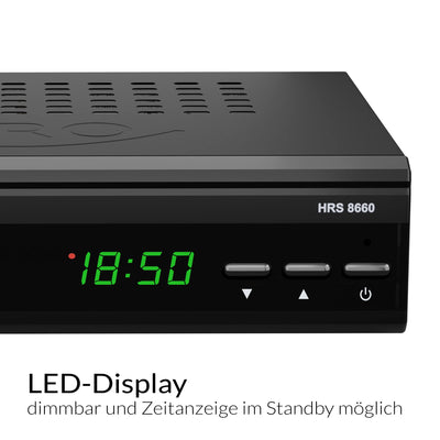 XORO HRS 8660 - Digitaler Satellitenreceiver, Astra 19.2 Senderliste vorprogrammiert, PVR-Ready, Timeshift, USB Mediaplayer, LED-Display, einfache Installation