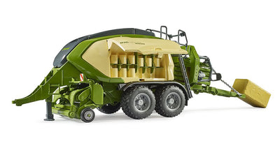 bruder 02033 - Krone Big Pack 1290HDP VC mit 2 Quaderballen - 1:16 Landwirtschaft, Ballenpresse, Bauernhof, Feldarbeit, Erntemaschine, Traktor Zubehör, Anhänger, Stroh, Heupresse, Ballenwickler