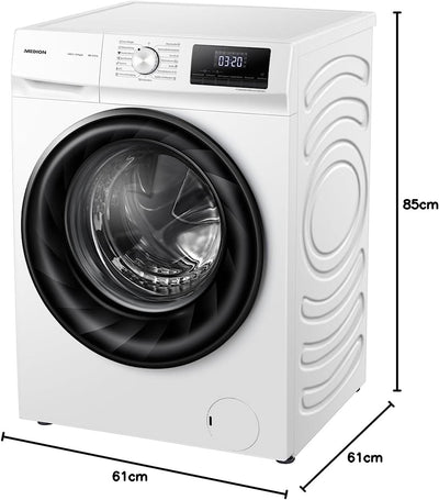 MEDION Waschmaschine (10 kg, 1400 U/Min, 15 Programme, Startzeitverzögerung, Kindersicherung, LED Display, MD 37512)