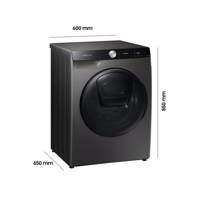 Samsung WD90T754ABX/S2 Waschtrockner, 9/6 kg, 1400 U/min, QuickDrive Option, AddWash, Ecobubble, Simple Control-Bedienkonzept, Air Wash, SuperSpeed 39 Min, Hygiene-Dampfprogramm, Inox