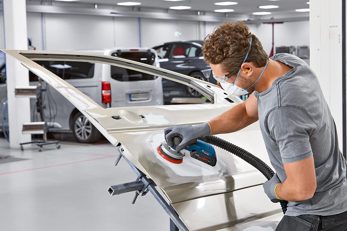 Bosch Professional 18V System Akku Exzenterschleifer GEX 18V-125 (inkl. Schleifteller (125mm), 1x Schleifpapier, Staubbeutel, L-BOXX, ohne Akku/ Ladegerät)