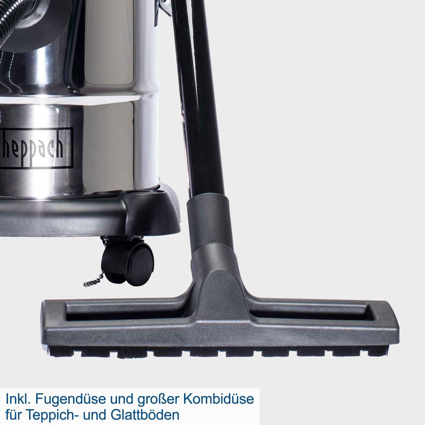 Scheppach Nass- und Trockensauger NTS20 inkl. umfangreichem Zubehörpaket - 1200 W | 20 L Edelstahlbehälter | Ausblasfunktion