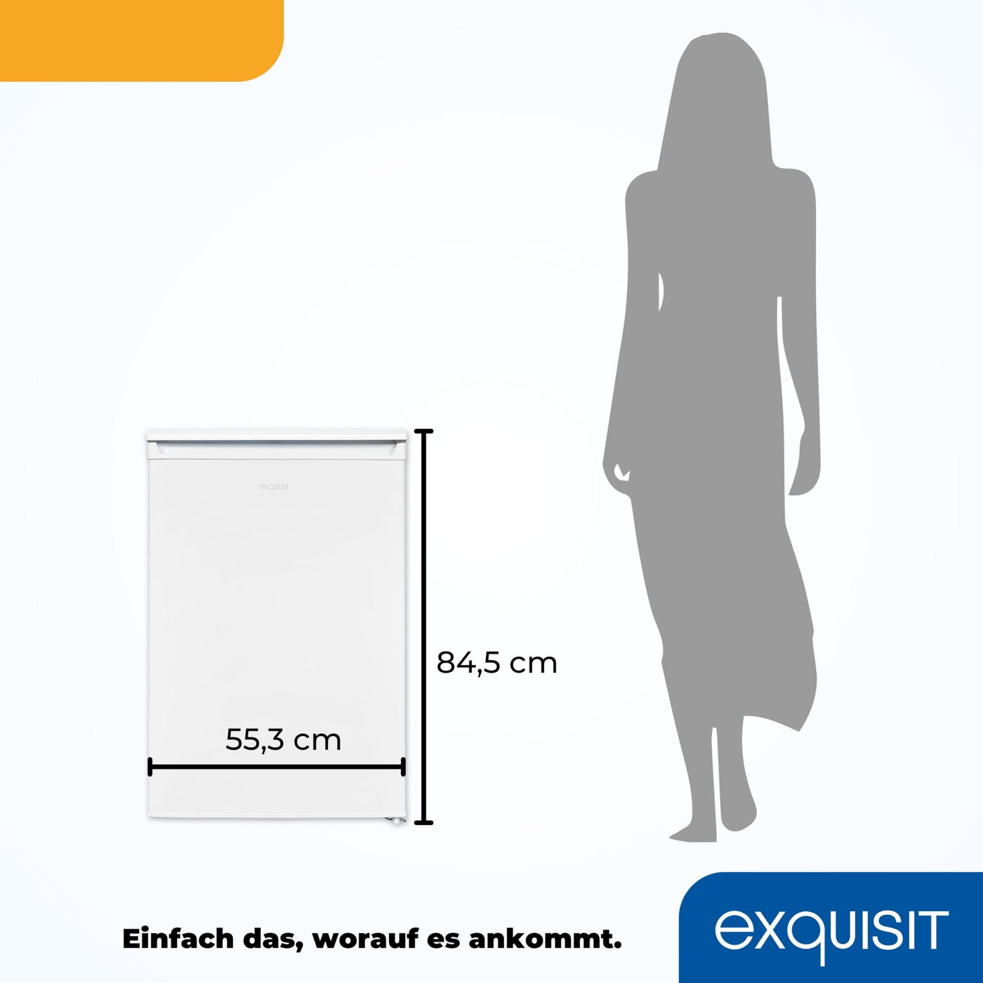 Exquisit Gefrierschrank, 4-Sterne-Gefrieren, Gefrierschrank klein, 86 Liter, Tiefkühlschrank, 55cm breit, kompakt, GS80-030E weiss
