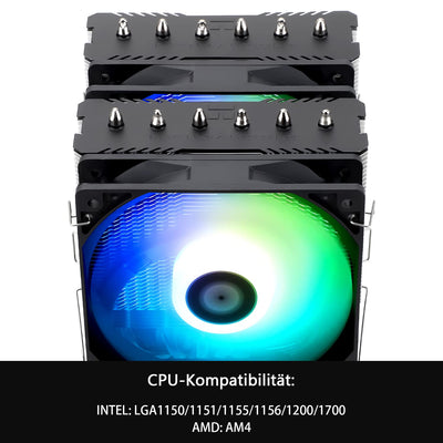 Thermalright Peerless Assassin 120 SE ARGB CPU-Luftkühler, 6 Heatpipes Kühler, Dual 120mm TL-C12C-S PWM Lüfter, Aluminium Kühlkörperabdeckung, AGHP, für AMD AM4/AM5 Intel 1700/1150/1151/1200