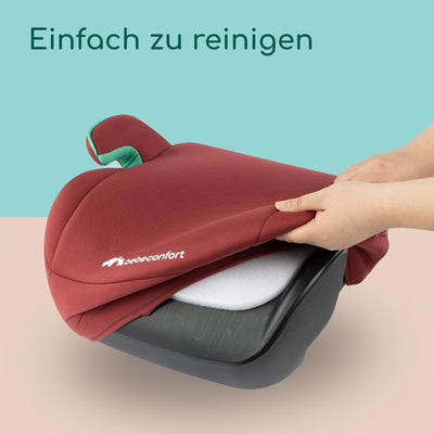 Bebeconfort Manga i-Safe, Reboarder Kindersitz, 6–12 Jahre, 125–150 cm, Folgekindersitz, Kompakt & Leicht (<1 kg), Einfache Gurtmontage, Gepolstert, Soft-Touch-Gewebe, Full Sunset