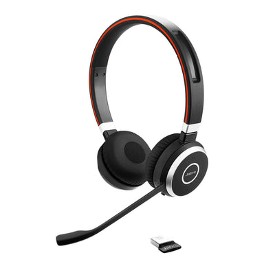 Jabra Evolve 65 SE Schnurloses Stereo-Headset - Bluetooth-Headset mit Mikrofon mit Geräuschunterdrückung, langlebigem Akku und dualer Konnektivität - Für MS Teams Zertifiziert - Schwarz, 6599-833-309