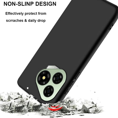 LYZXMY Hülle für Ulefone Note 19(6.56") Schwarz Handyhülle + 3 Stück Gehärtetes Glas Schutzfolie, Case Weich Silikon TPU Schutzhülle Cover 9H Härte HD Gehärtetes Glasfolie Glas