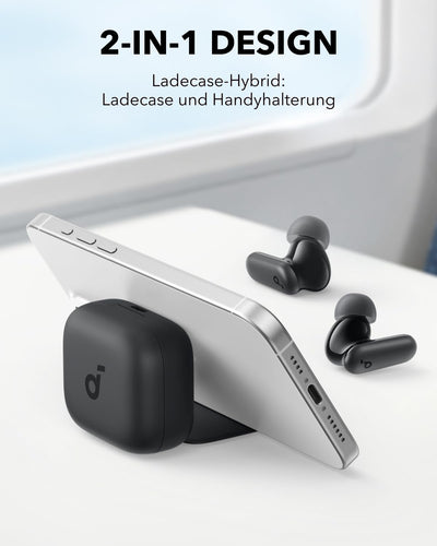 soundcore P30i by Anker Noise Cancelling Earbuds, smarte Geräuschunterdrückung, kraftvolle Bässe, 45h Spielzeit, 2-in-1 Case und Handyständer, IP54, kabellose Kopfhörer, Bluetooth 5.4, App Steuerung