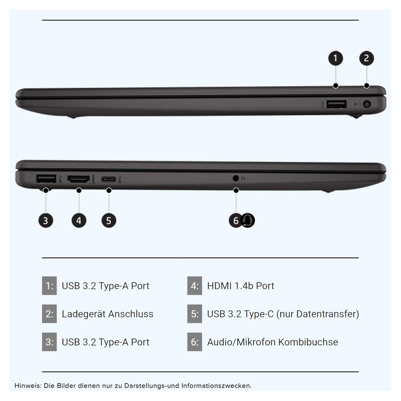 HP 250 G10 Laptop, Intel Core i5-1334U, 64 GB DDR4 RAM, 1 TB PCIe SSD, 15.6" FHD, Intel Iris Xe Graphics, QWERTZ Tastatur, Windows 11 Pro, Anthrazit