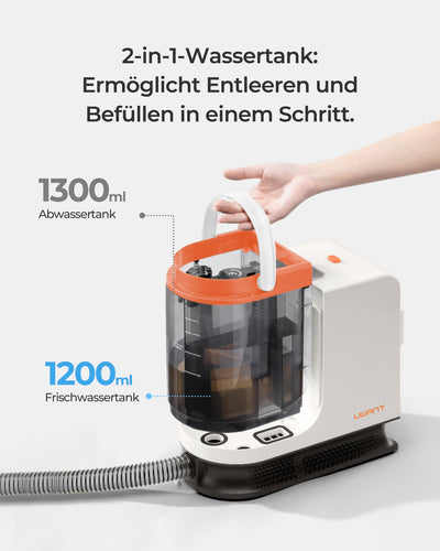 uwant B200 SE, Polsterreiniger gerät, Schwebemagnetmotor-Technologie, geeignet für die Reinigung von Sofas, Teppichen, Matratzen, 12000Pa, 69db