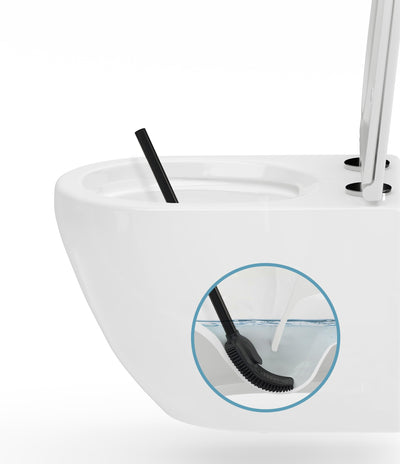 stardis Pure WC Bürste Toilettenbürste matt Silikon Klobürste kompakt antibakteriell Bürstengarnitur beige