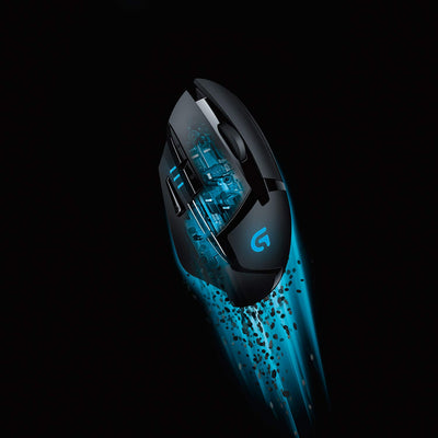 Logitech G402 Hyperion Fury Gaming-Maus mit 4K DPI optischem Sensor, 8 programmierbare Tasten, Taste zur DPI-Umschaltung, 32-Bit-ARM-Prozessor, Leichtgewicht, PC/Mac - Schwarz