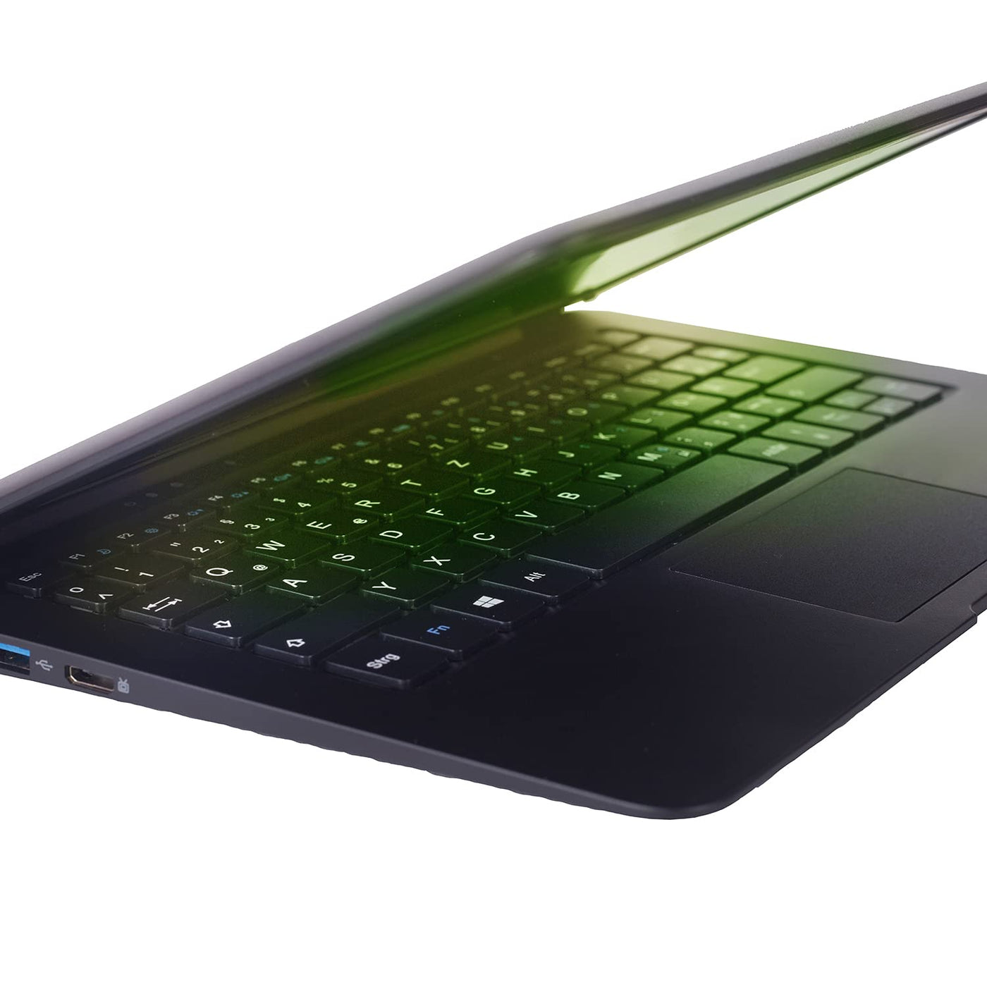 Bigmachine Computer Laptop Mini 10,1 Zoll 32 GB Windows 10 ultradünnes und leichtes Netbook Quad Core PC HDMI USB Webcam Netflix YouTube QWERTZ Layout (Schwarz)