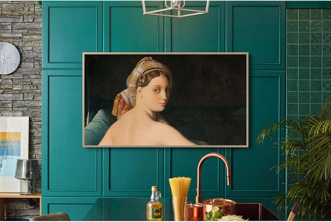 Samsung QLED 4K The Frame 65 Zoll Fernseher (GQ65LS03BGUXZG, Deutsches Modell), mattes Display, austauschbare Rahmen, Art Mode, Smart TV [2023]