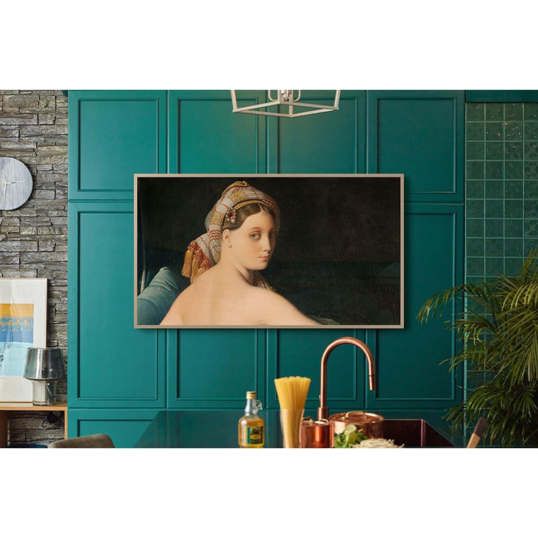 Samsung QLED 4K The Frame 55 Zoll Fernseher (GQ55LS03BGUXZG, Deutsches Modell), mattes Display, austauschbare Rahmen, Art Mode, Smart TV [2023]