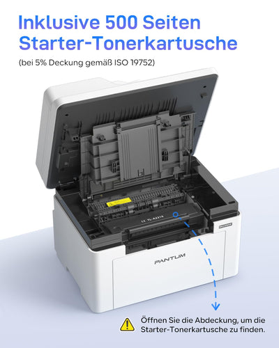 PANTUM BM2309AW Multifunktions-Laserdrucker, Schwarz-Weiß, Drucken Scannen Kopieren 3in1 mit ADF, WLAN &USB, A4, 20ppm, Inklusive 500-Seiten-Starter-Tonerkartusche