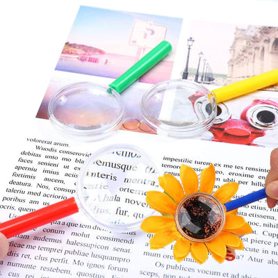 24 Stück Lupen Kinder Mini Lupe Kindergeburtstag Detektive Lupe Kinder Handlupefür Kinder aus Kunststoff Acryl Party, Kindergeburtstag Geschenk，Mini Kunststoff Handlupe für Kinder