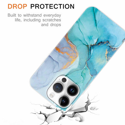 Foonary 2 Stück Handyhülle für Apple iPhone 16 Pro 6,3" Hülle Marmor Muster Design Aesthetic Muster Mädchen Case Cover Weich Silikon TPU Stoßfest Schutzhülle für iPhone 16 Pro,Marble Rosa