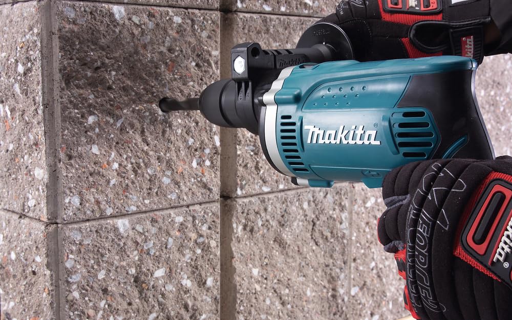Makita HP1631KX3 Schlagbohrmaschine im Koffer, 710 W + 74tlg. Zubehör, Blau