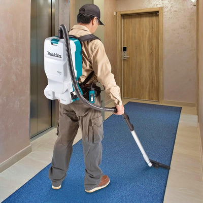 Makita DVC660Z, Rucksackstaubsauger 2x18 V (ohne Akku, ohne Ladegerät), Türkis, 6 liters