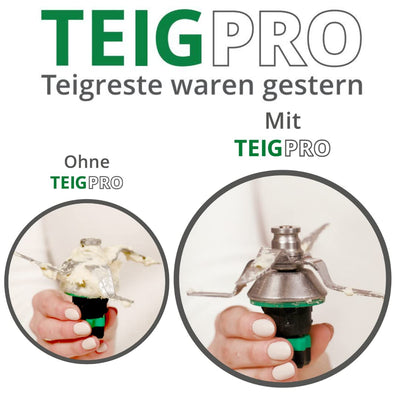 TeigPRO – passend für den Thermomix TM6, TM5, Teig Pro Messer Dreckschutz, schützt das Thermomix Messer, verringert das Eindringen von Teigresten&Schmutz. Blitzschnelles reinigen des Thermomix Messers