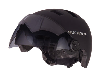 Rucanor Sprint Fahrradhelm (EN 1078 + NTA 8776) - Verstellbar mit Skala - Leichtgewicht - Größe L 58-61 cm - Schwarz - Fahrradhelm - Speed Pedelec - Scooter
