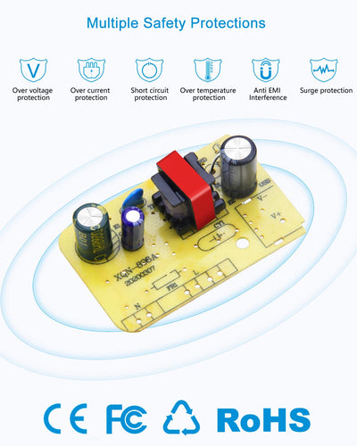 ALITOVE 5V 1A Netzteil DC 5 Volt 5W 1000mA max Steckernetzteil 800mA 650mA 500mA 100mA Adapter Transformator mit 8 Steckers für Raspberry Pi USB-HUB LED Streifen Min Fan MP3/MP4 E-Reader