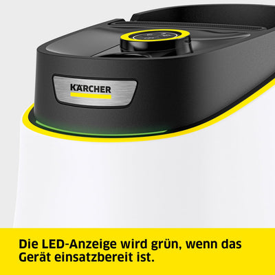 Kärcher Dampfreiniger SC 3 Deluxe, Dampfdruck: 3,5 bar, Aufheizzeit: 30 s, Leistung: 1.900 W, Flächenleistung: 75 m², Tank: 1 l, mit Bodenreinigungsset, Mikrofaser-Bezug, mit Dampfglätter