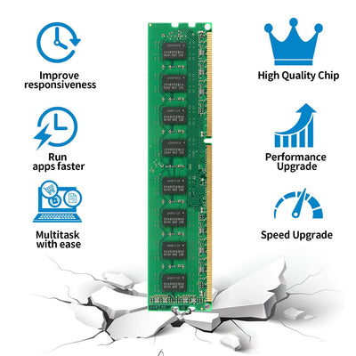 Motoeagle 8GB Kit (2x4GB) PC3 10600U DDR3-1333MHz 10600 PC3 4GB DIMM RAM 2Rx8 Unbuffered Non-ECC 1.5V CL9 240-Pin Desktop Arbeitsspeicher