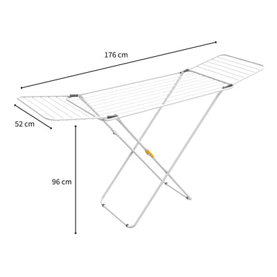 Rörets Wäscheständer Sussi – verriegelbare Flügel – Sicherheitssperre – 52x176x96cm – 18 m Trockenfläche - Design und Qualität von Schwedens stärkster Trockenständermarke