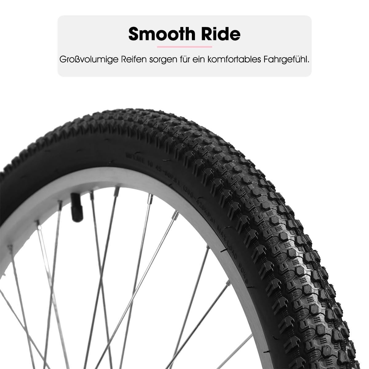 HILAND 26 Zoll Damen Mountainbike, Fahrrad für Mädchen & Frauen, 18-Gang MTB Fahrrad mit V-Bremse vorne & hinten, Robuster Stahlrahmen Mountainbike, Rosa