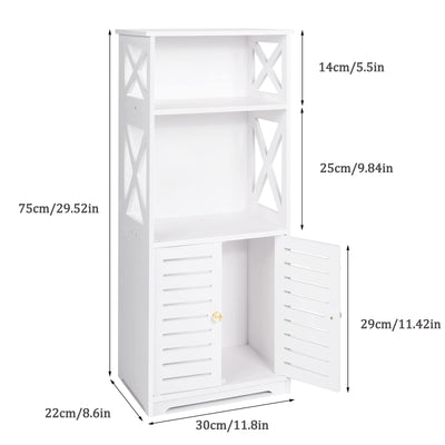 Tiasott Badezimmer-Boden-Aufbewahrungsschrank, Badezimmer-Aufbewahrung, Möbel, Heim-Organizer, Regal, Regal, Regal, wasserdicht, Badezimmerschrank, freistehender Schrank mit Regal, Eckschrank, 30 x 22