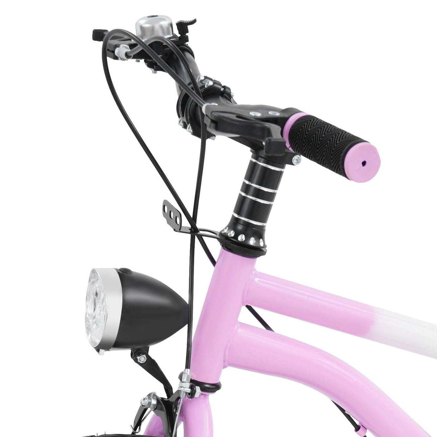 Kinderfahrrad 16 Zoll,Fahrrad Kinder mit Stützräder&Licht,Rahmen aus kohlenstoffreichem Stahl,Fahrrad für Kinder von 5-8 Mädchen&Jungen (Rosa)