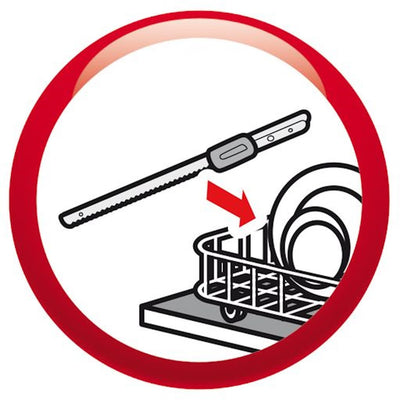 Tefal Elektrisches Messer, 100 Watt, Edelstahlklinge, geeignet für Tiefkühl-Gut, Elektromesser in weiß/greige, 8523.31