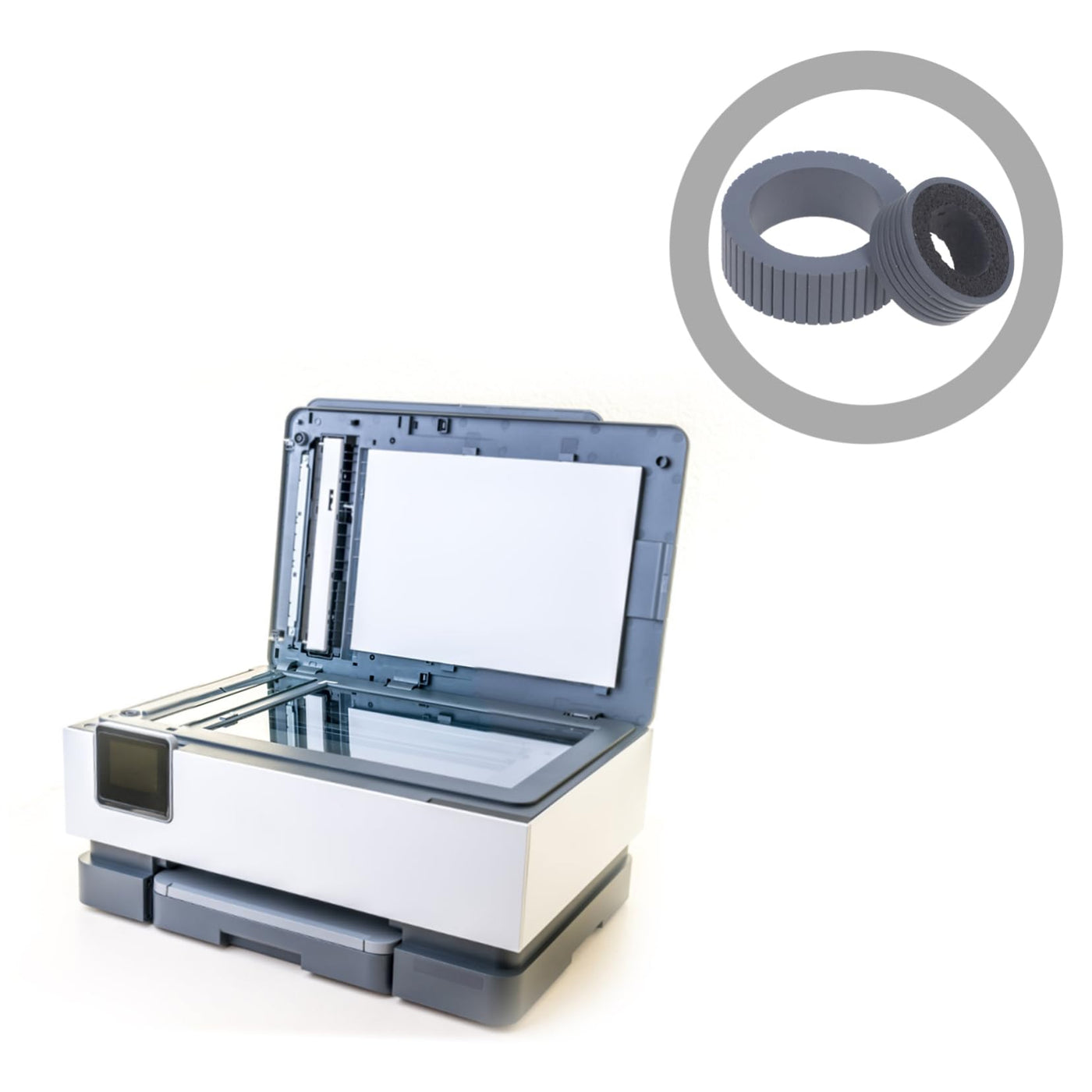 OSALADI 4 Stück Scannerzubehör Scanner-Roller-Pager- Austausch von Scannerteilen für Scanner-Rollenpager Pager-Ersatz Scanner-Pager Roller-Pager-Zubehör Grey