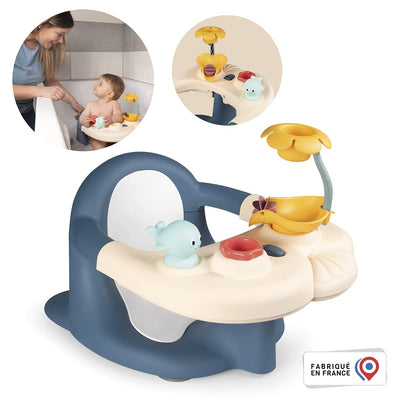 Smoby Toys - Little Smoby Baby-Badesitz ab 6 Monate - Badewannensitz mit Spieltisch inkl. Badewannenspielzeug - Sitzhilfe für Babys & Kleinkinder mit Saugnäpfen